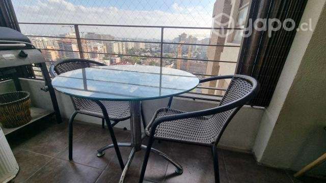 Mesa de Vidrio terraza + sillas - Imagen 2