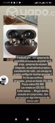 Audífonos freebuds pro
