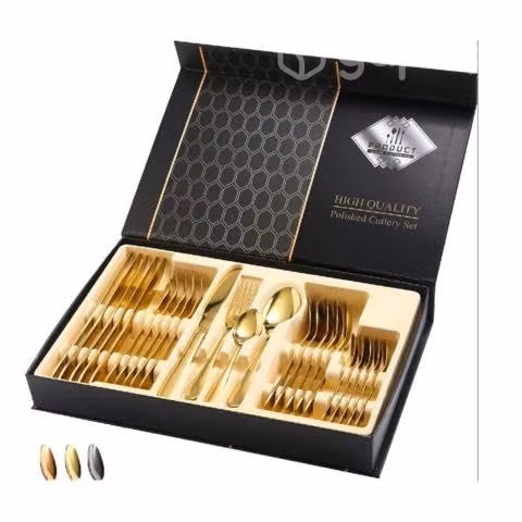 Set Juego De Cubiertos Acero Inoxidable 24 Piezas