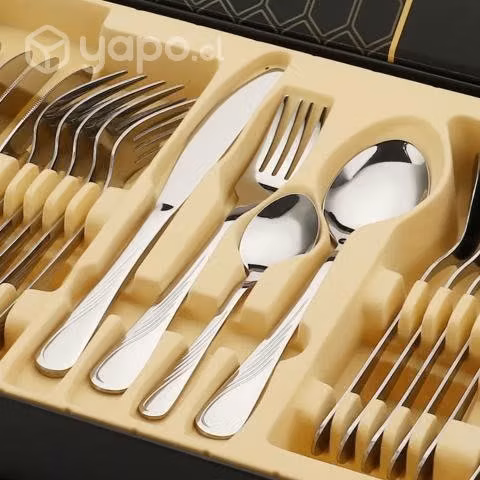Set Juego De Cubiertos Acero Inoxidable 24 Piezas