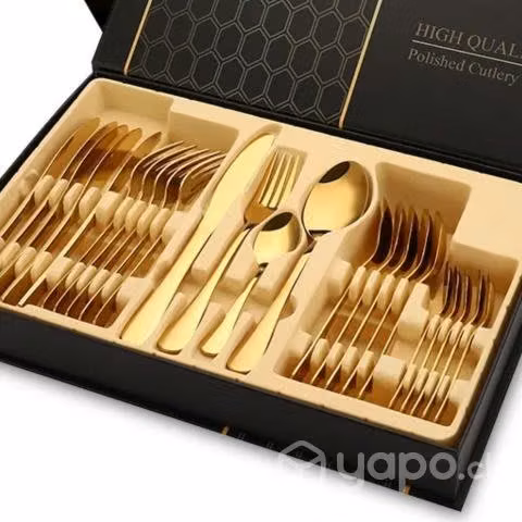 Set Juego De Cubiertos Acero Inoxidable 24 Piezas
