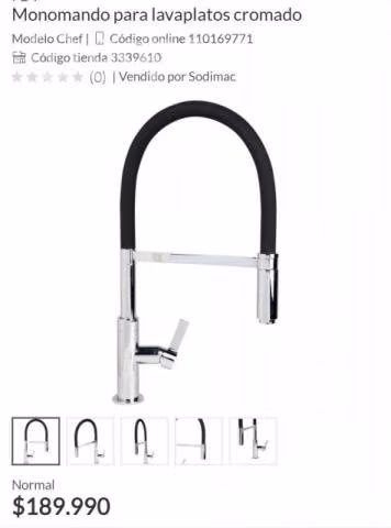 Mono mando para lavaplatos