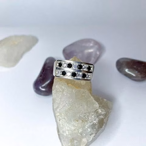 Anillo plata 925 ónix circón