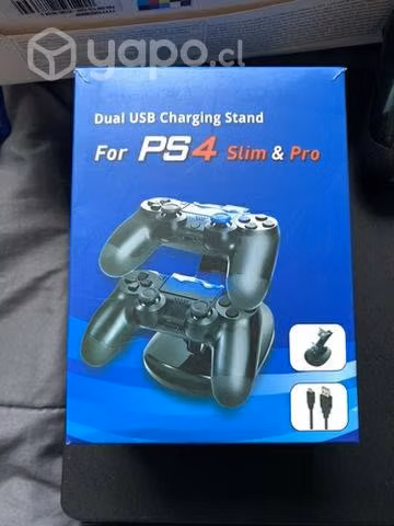 PlayStation 4 + 8 juego + Un Cagador De mandos