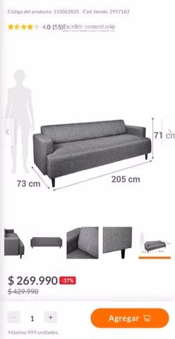 Sillón de 3 cuerpos
