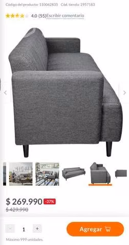 Sillón de 3 cuerpos