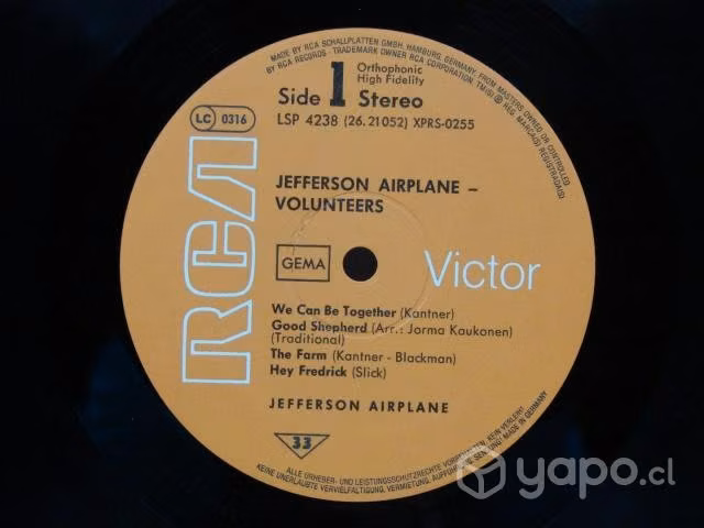 Vinilo Jefferson Airplane Volunteers Alemania Ed