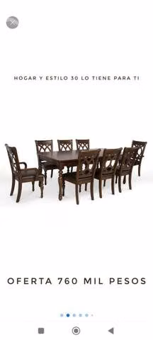 Espectacular Comedor Cic New Cordobés 8 sillas