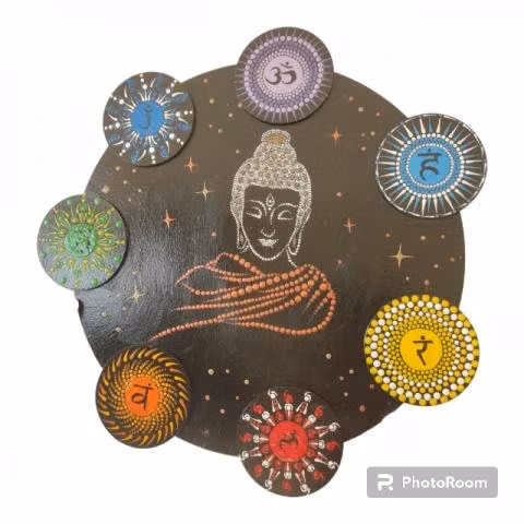 Cuadro Buda y los 7 chakras