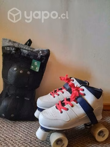 Set de Patines de 4 ruedas y protecciones
