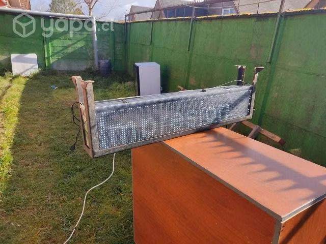 LETRERO LED DOBLE CARA CON BASE 1 x 0,4 x 0,1 M