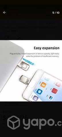 Memoria portátil usb-c 3.0 de 2 tera de capacidad