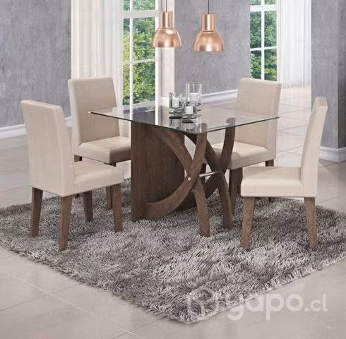 Juego comedor 4 sillas