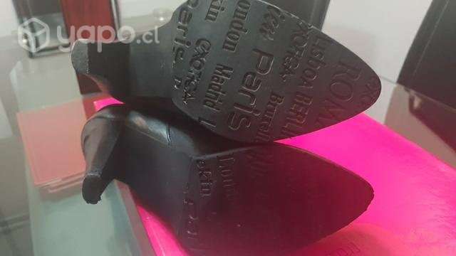 Botas botines cuero negro 37 - Imagen 5