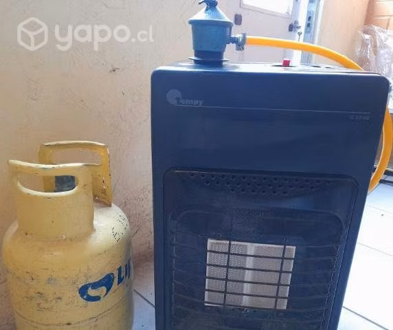 Estufa chica gas funcionando