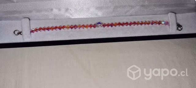 Pulsera de cristales Swarovsky rosa tornasol