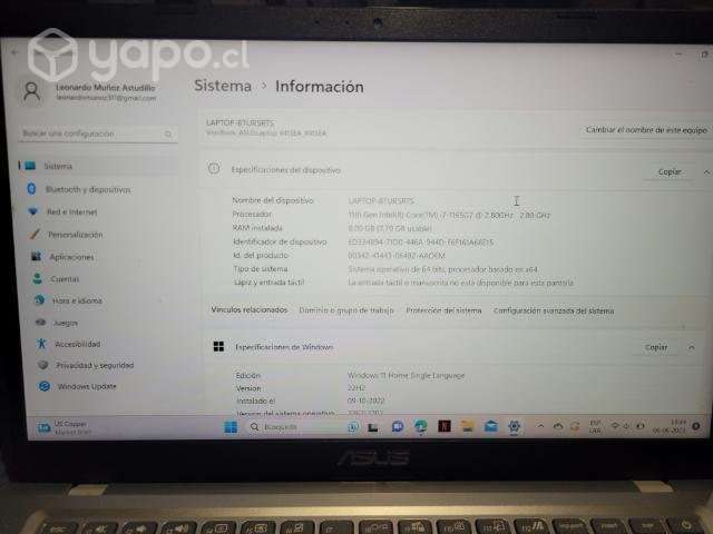 Laptop Asus X415EA - Imagen 2