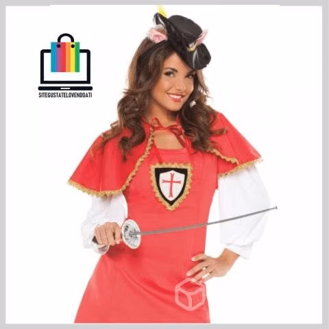 Vestido Medieval Mosquetera con Capa