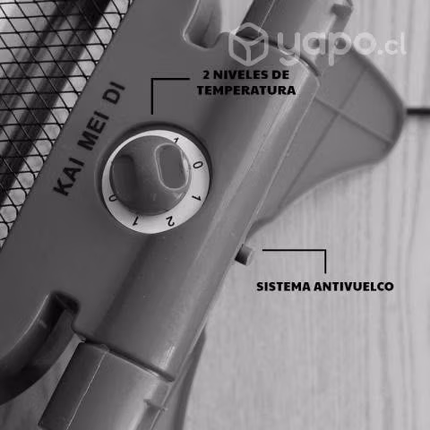 Calefactor estufa cuarzo 800w sistema seguridad ba