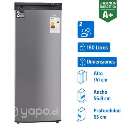Freezer Vertical Libero Frío Directo 180 Litros