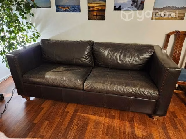 Sillon tres cuerpos de cuero