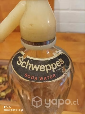 Botella Schweppes agua soda años 30 - Imagen 2
