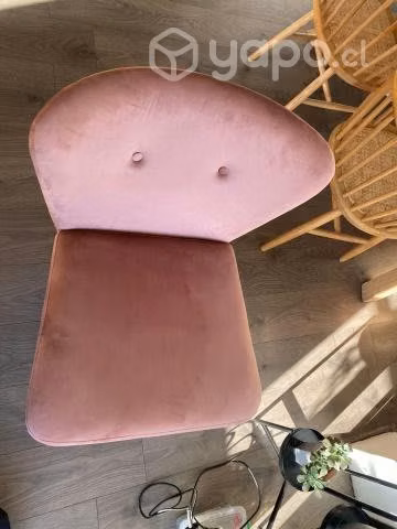 Sitial terciopelo rosado