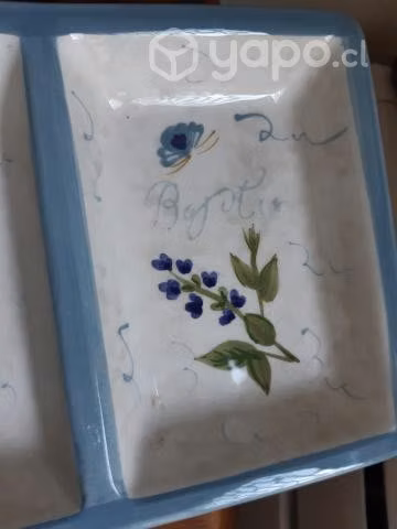 Tabla de cerámica con divisiones 45*17 cm