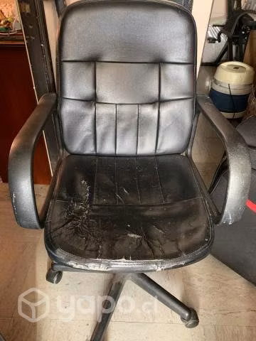 Silla De Escritorio Negra Ecocuero