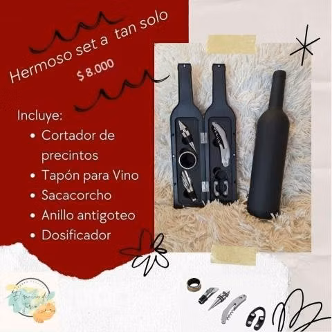 Set De Vino Sacacorchos