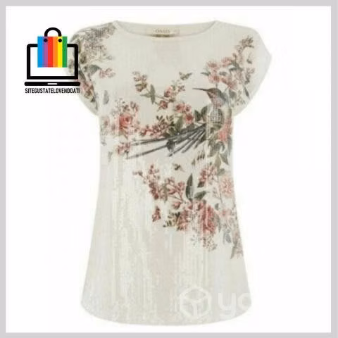 Polera Flor Pájaro Lentejuelas Oasis - Imagen 5