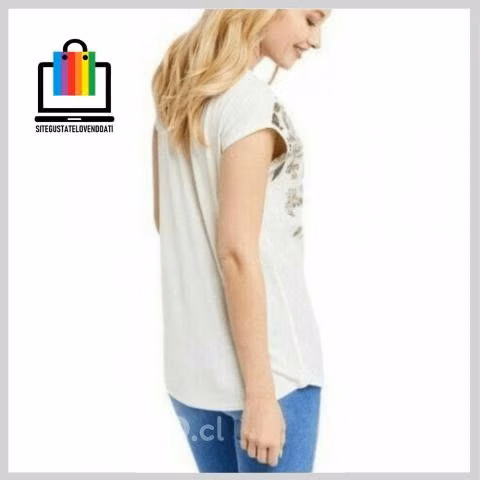 Polera Flor Pájaro Lentejuelas Oasis - Imagen 4