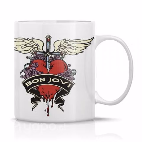 Taza/Tazon/Mug Bon Jovi Corazón 25