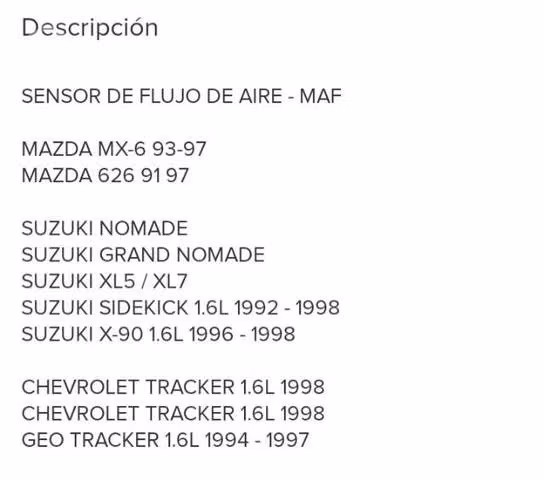 Sensor maf mazda 626 1994 - Imagen 4