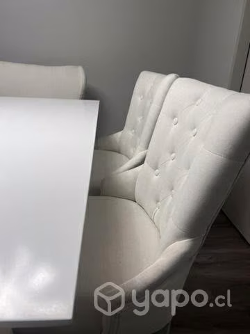 COMEDOR 6 puestos blanco/beige - Imagen 3