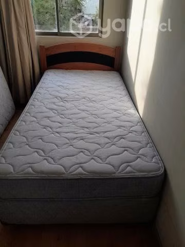 Cama plaza y media rosen con respaldo