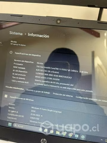 Hp Laptop 256gb sad 8gb ram - Imagen 4