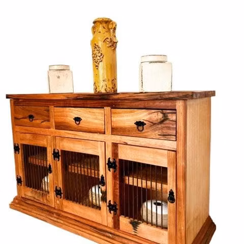 Mueble Arrimo en durmiente de linea Ferrea
