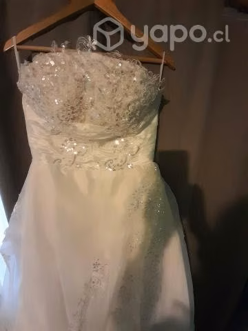 Vestido de novia blanco t-m con corsé