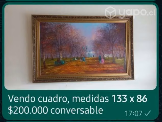 Cuadro de paisaje arbolado
