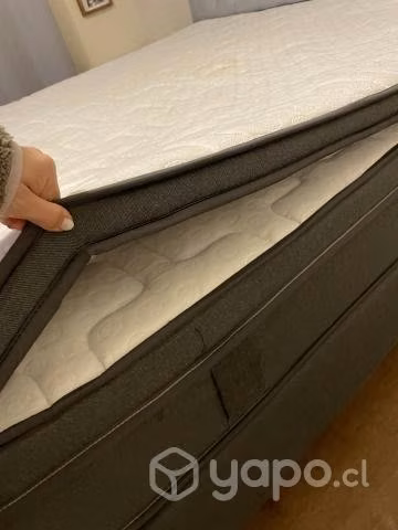 Cama drimkip king +topper + respaldo
