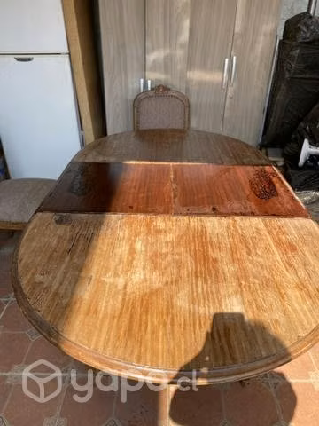 Mesa madera ovalada extensible 6 personas