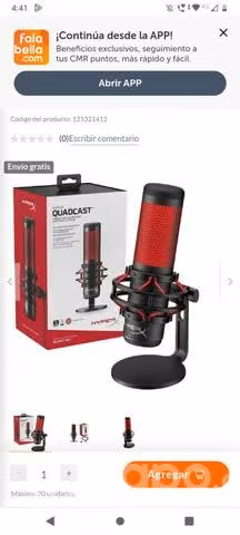 Microfono Hyper X Quadcast - Imagen 4