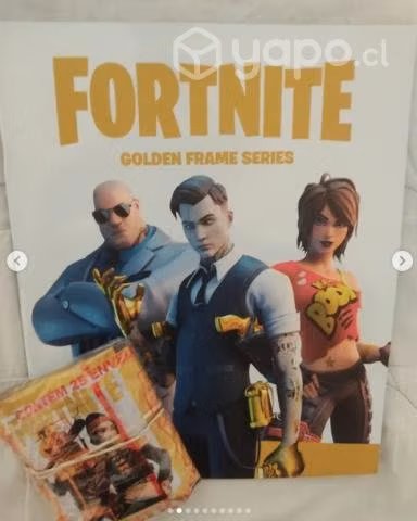 Album + 50 sobres con láminas Fortnite Golden Fram