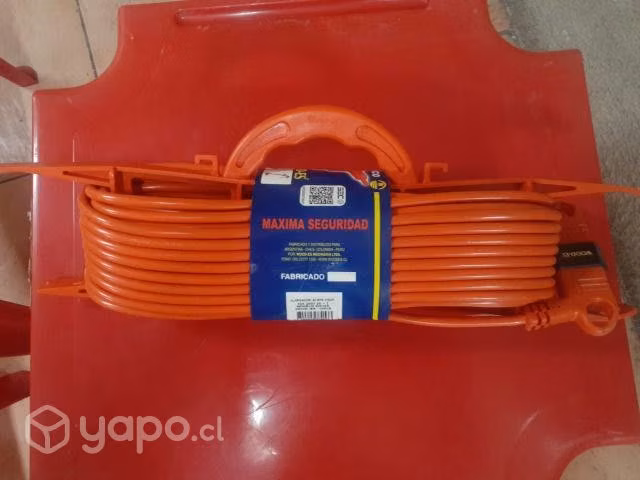 Alargador con soporte 20 m simple naranjo Wood-es