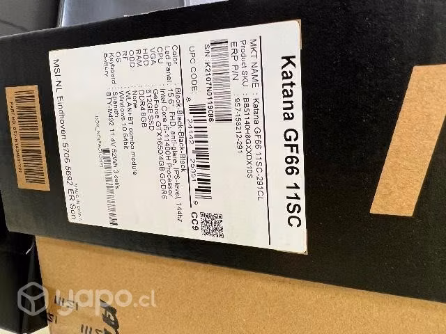 Msi notebook gf 66