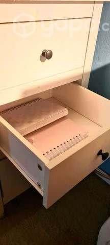 escritorio blanco tres cajones - Imagen 2