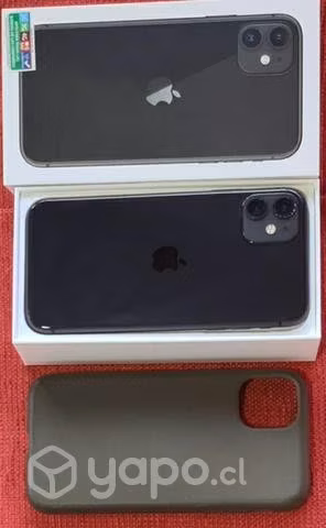 Teléfono iPhone 11 con AirPods