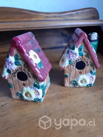 Juego salero y pimentero de loza 10 cm, hermosos - Imagen 6