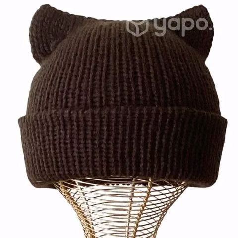 Gorros de gato en lana acrílica talla estándar